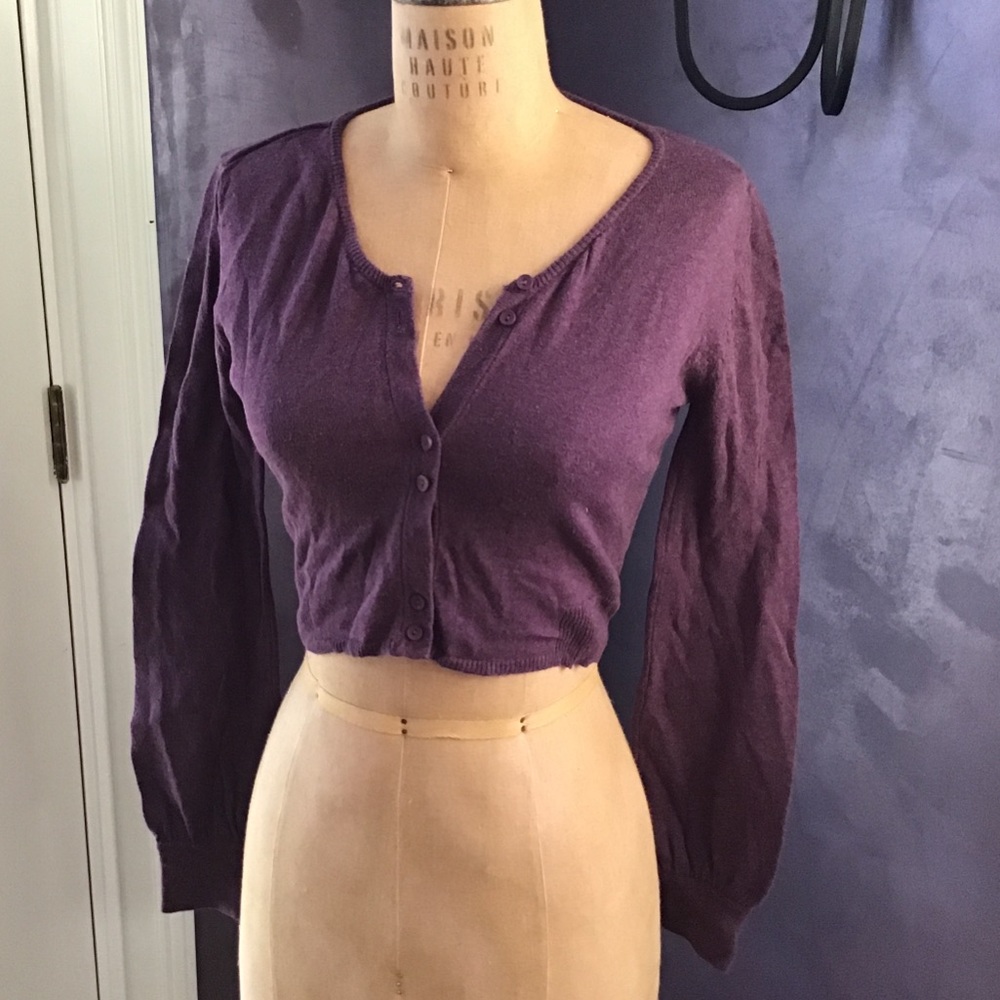 Tulle Cropped Cardigan
